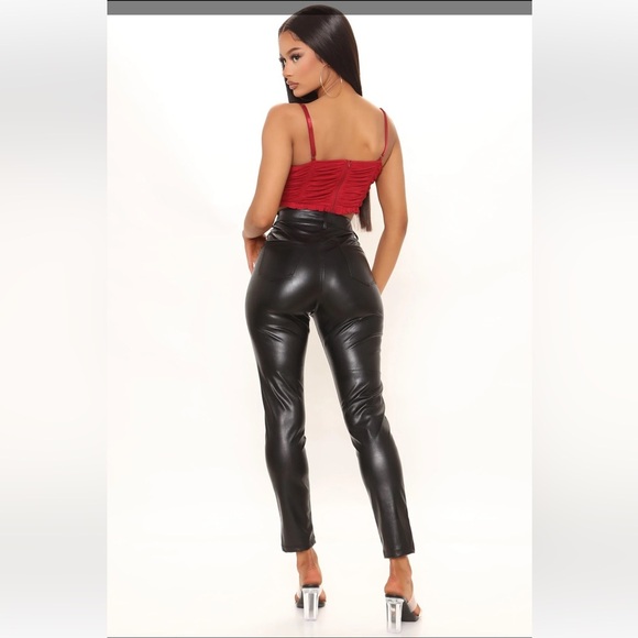 Fashion nova no tease mesh corset top in red. Size S - Picture 5 of 12